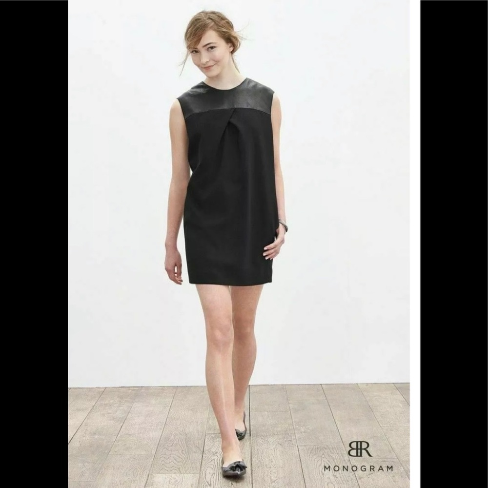 Banana  Republic MONOGRAM Black Dress 👗 12